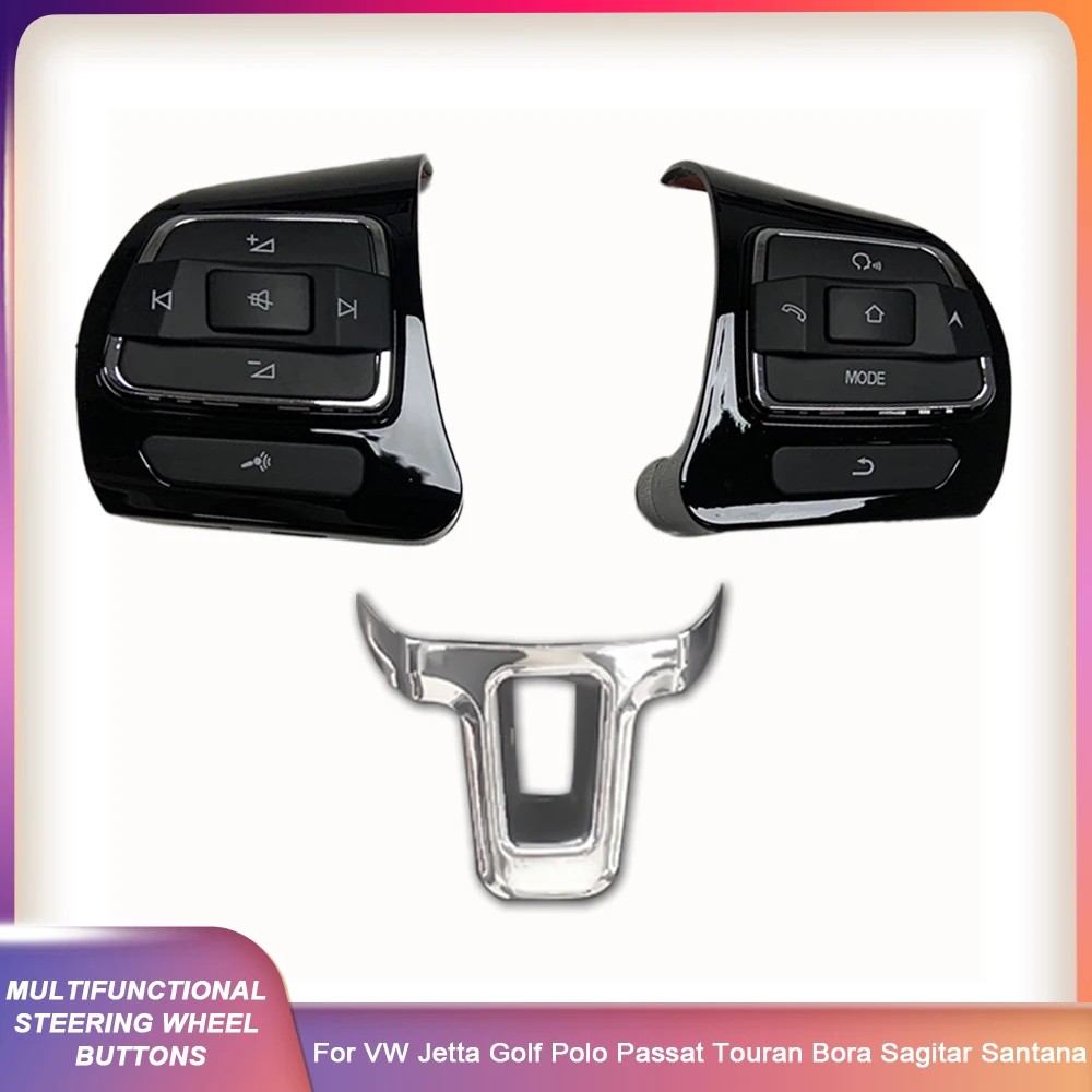 Steering Wheel Audio Volume Control Button Switch with Backlight for Vw Golf Polo Jetta Passat Toura