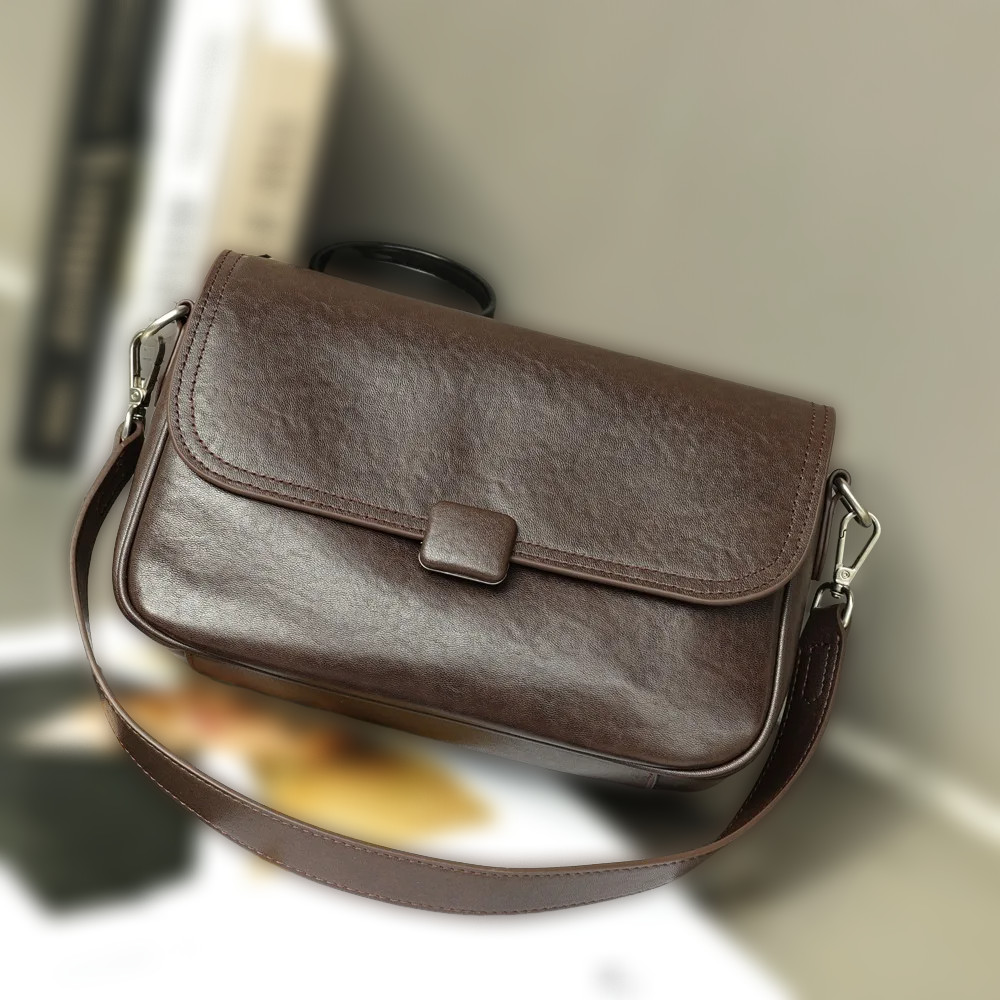 Premium Full-Grain Vegetable-Tanned Leather Crossbody Bag - Women's Luxury Convertible Shoulder Bag