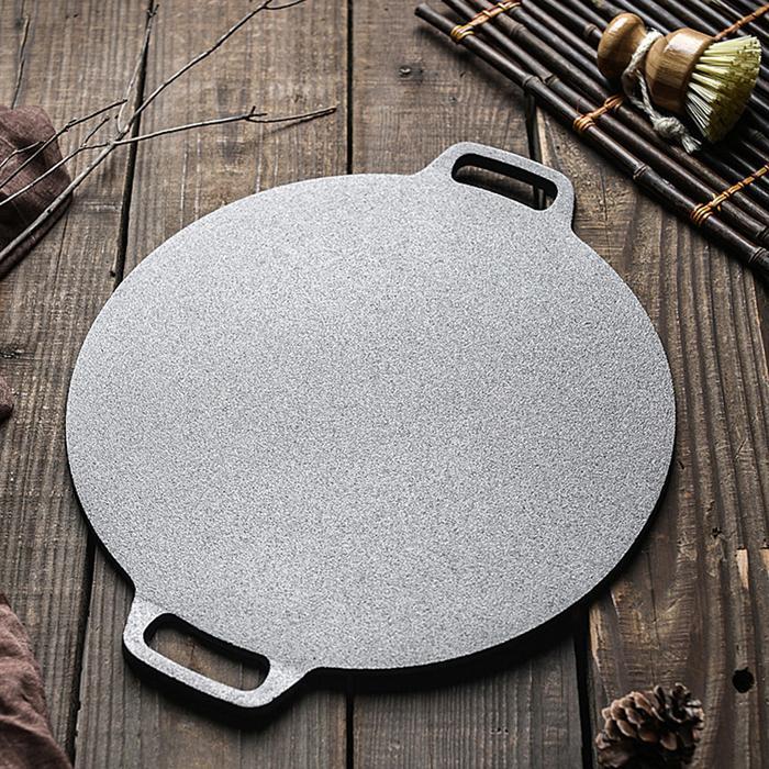 10.2/11/11.8/12.6/13.4 INCH BBQ GRIDDLE WITH HANDLES COATING FRYING PAN NON STICK BAKING TRAY FOR