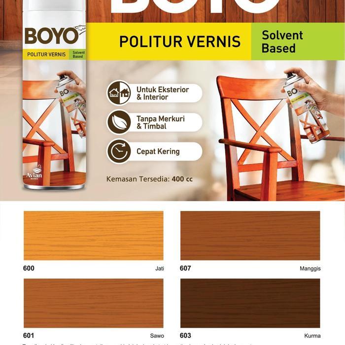 Boyo Politur Spray Politur Vernis Kayu Semprot Co