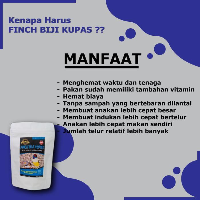 Pakan Burung Finch Biji Kupas Trisakti Bird Farm- Kemasan 1 Kg (New)