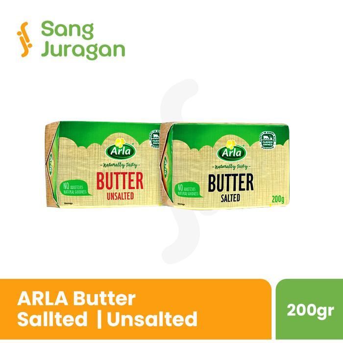 ARLA Butter Salted / Unsalted 200 gram / Mentega Asin / Mentega Tawar