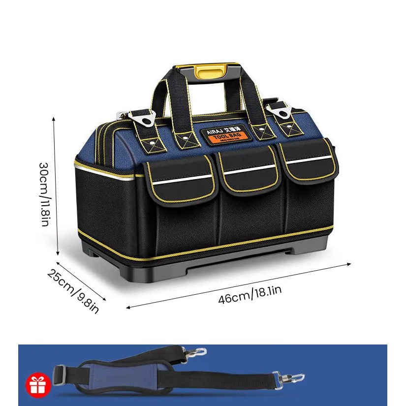 AIRAJ Multifunctional Tool Bag Large Capacity Oxford Canvas Waterproof Bag Wear-Resistant Tool