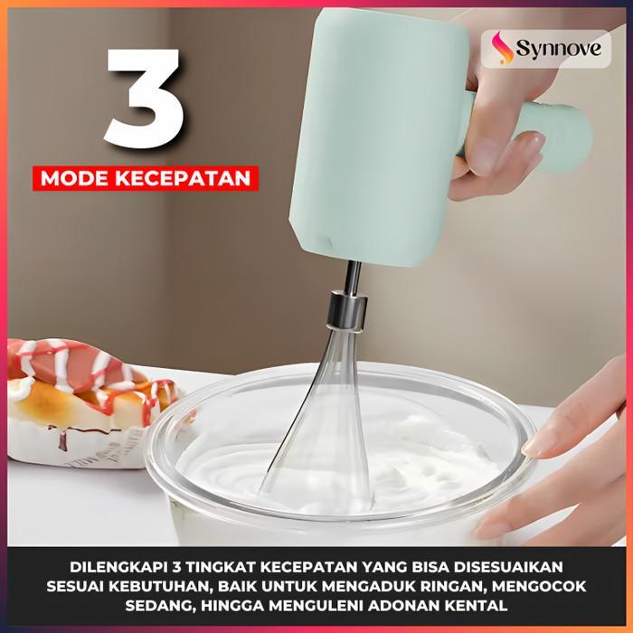 MURAH Hand Mixer Portable Rechargeable 3 Speed Mixer Kue Mixer Mini Mesin Pengaduk Adonan Mixer