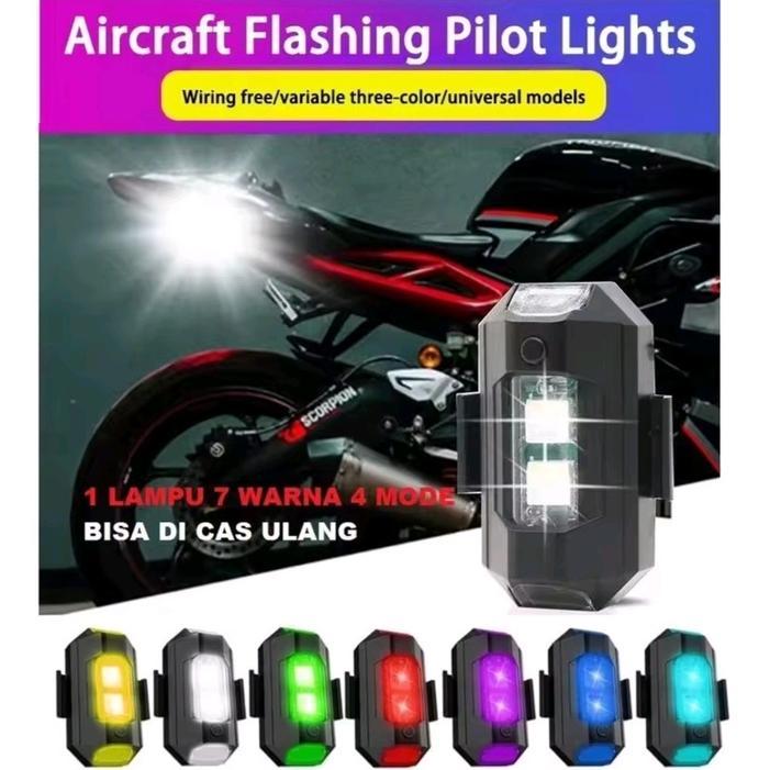 lampu tempel variasi kedip pesawat bisa untuk semua motor stoplamp lazy Motorcycle