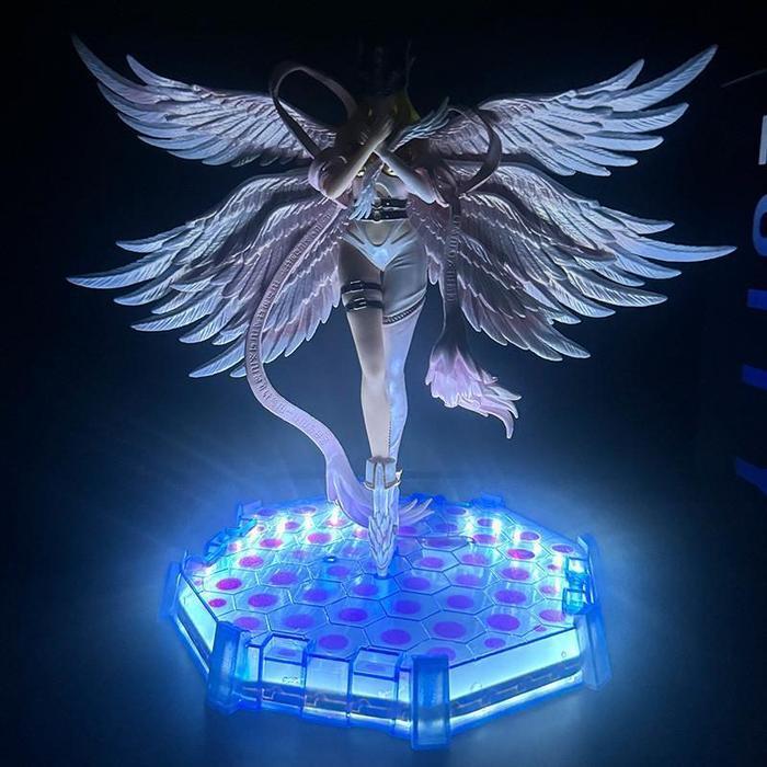 Top Angemon Angewomon Digimon Moon Temple Light 28cm Action Figure