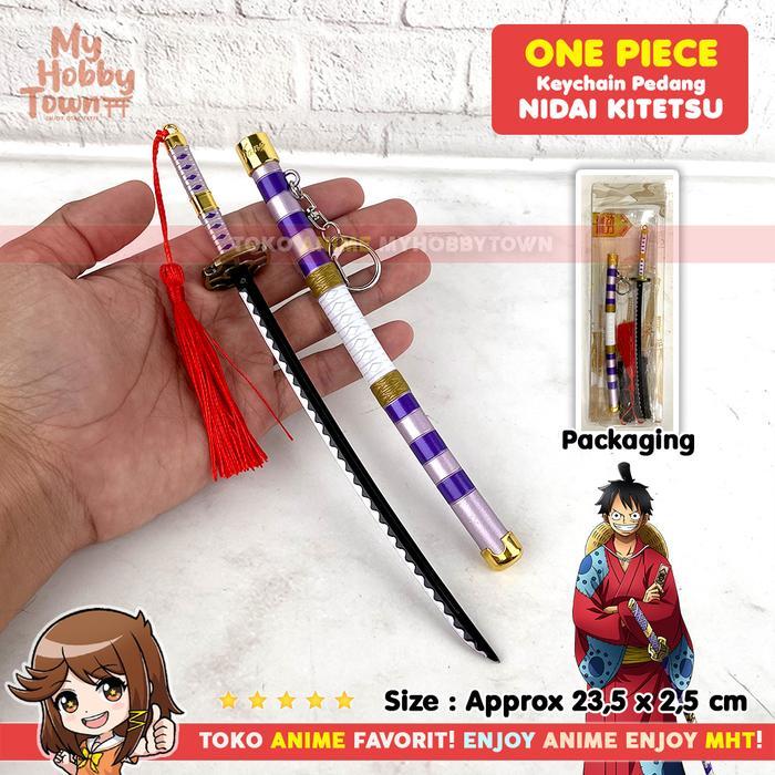 Terbaru Gantungan Kunci Anime Keychain One Piece Pedang Nidai Kitetsu Monkey D. Luffy