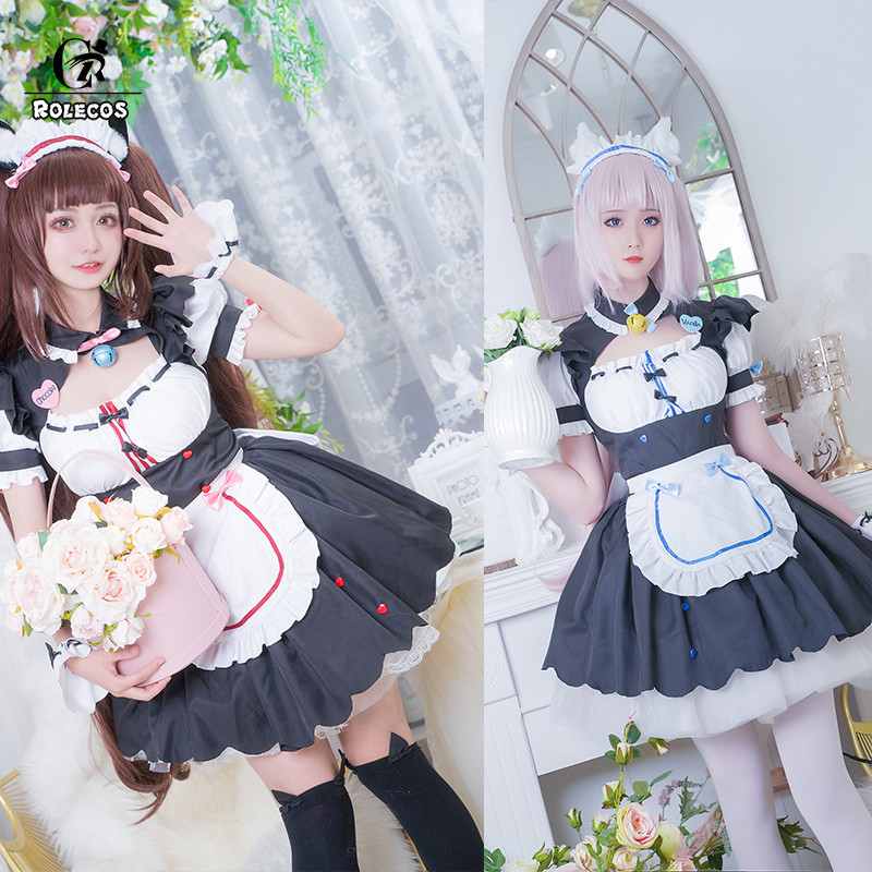 Game Nekopara Cosplay Chocola Vanilla Maid Dress Costume Cosplay Costume Cosplay Women Cat Neko Girl