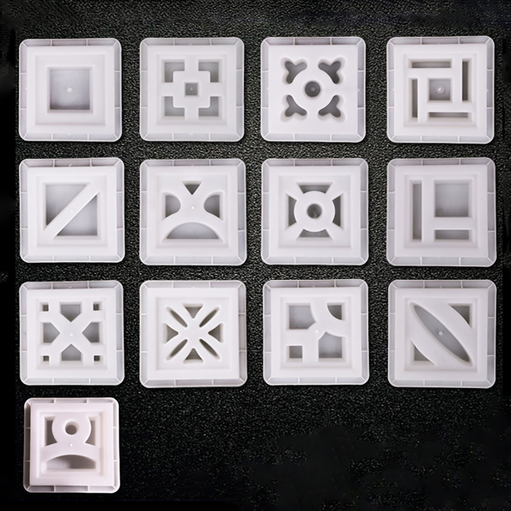 Cement Antique Brick Mold Square Garden Wall Making Brick Mould 3D