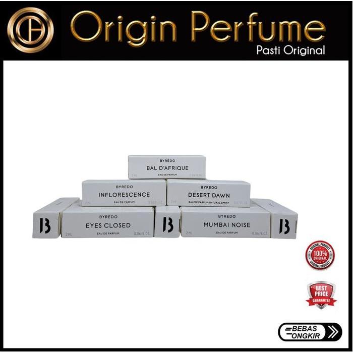 Byredo Vial Collection EDP 2 ml Original Eyes Closed Desert Drawn Inflorescence Mumbai Noise