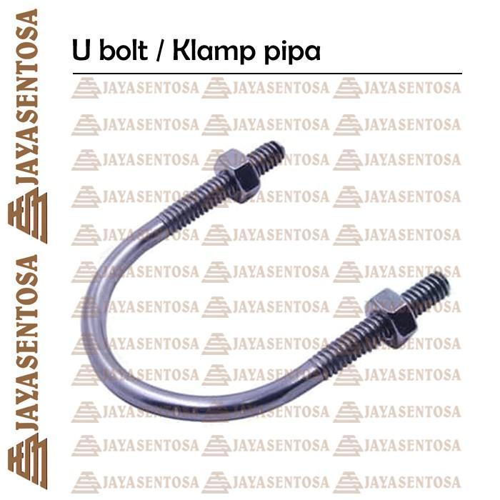 U Bolt Galvanis 3/8 x 1/2 / U Bolt M10 x 1/2 [ ISI 100 PCS ]