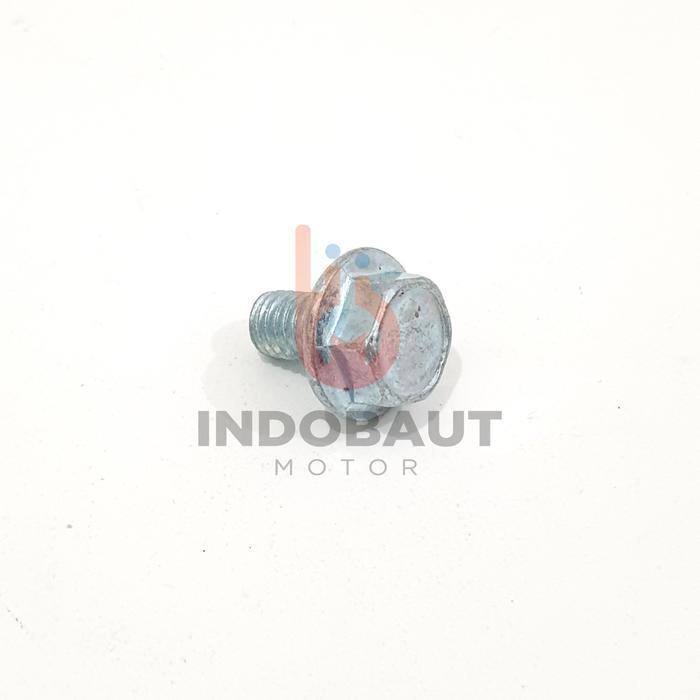 Baut Flange Bolt 6x10 Kunci 10 Putih