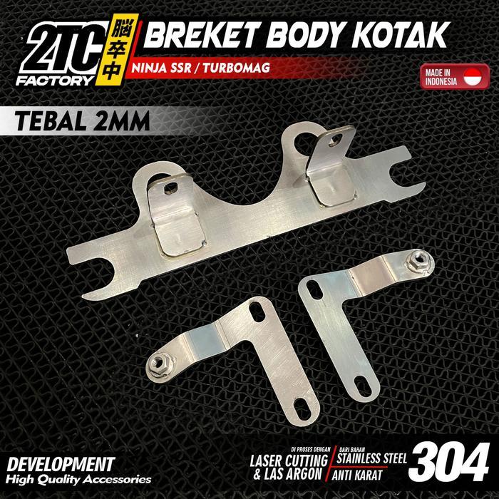 Breket Body Kotak Ninja Ssr Turbomag Breket Lampu Kotak Stainless Steel 304