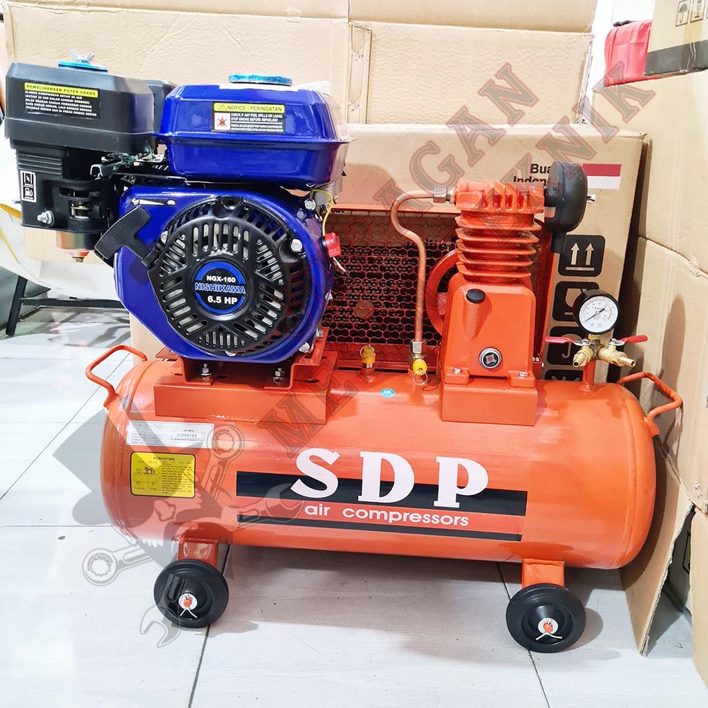 Paket Mesin Kompresor Bensin Shark 1/4 HP