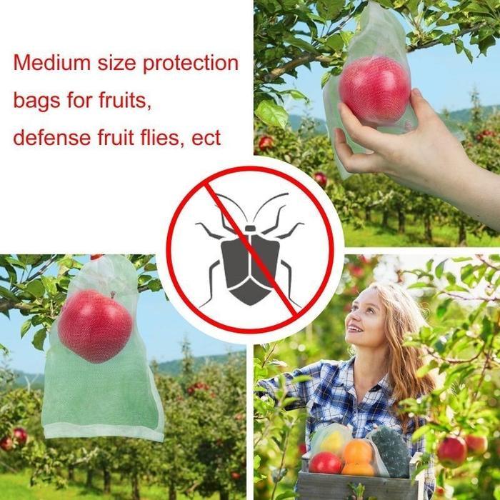 Vinnatsu-100Pcs Kantong Jaring Pembungkus Buah Kantong Jaring Pembungkus Buah Anggur Klengkeng