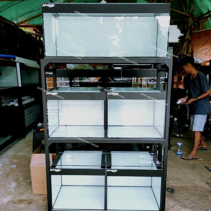 aquarium 100x40x40 8/5mm 1pcs dan 50x40x40 4pcs