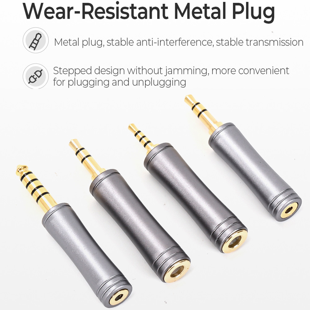4.4mm to 3.5 2.5 HIFI Earphone Adapter Plug Gold-plated 4.4mm Female to 3.5mm 2.5mm Male Balanced