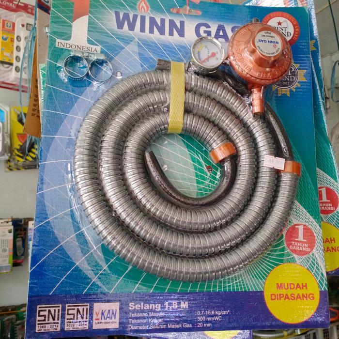 New Selang paket regulator lpg winn gas 3kg 5kg 12kg