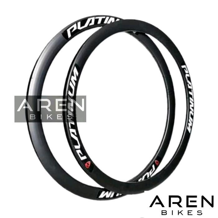 VELG SEPEDA 700C 700 PLATINUM 3CM 4CM 5CM 5.5CM LUBANG 36 HOLE 36H RIM RIMS ALLOY DOUBLE WALL