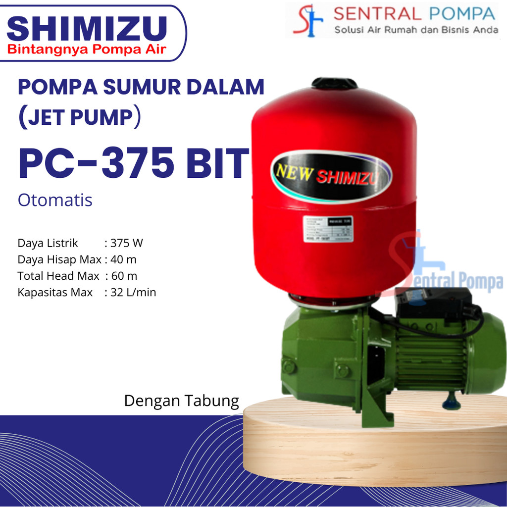 Shimizu Pompa Air Jet Pump PC 375 BIT