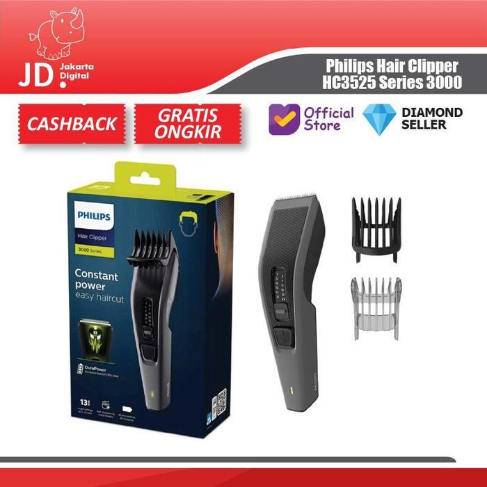 Philips Hair Clipper HC3525 Series 3000 - Alat Cukur Rambut Philips Mesin Pencukur Elektrik