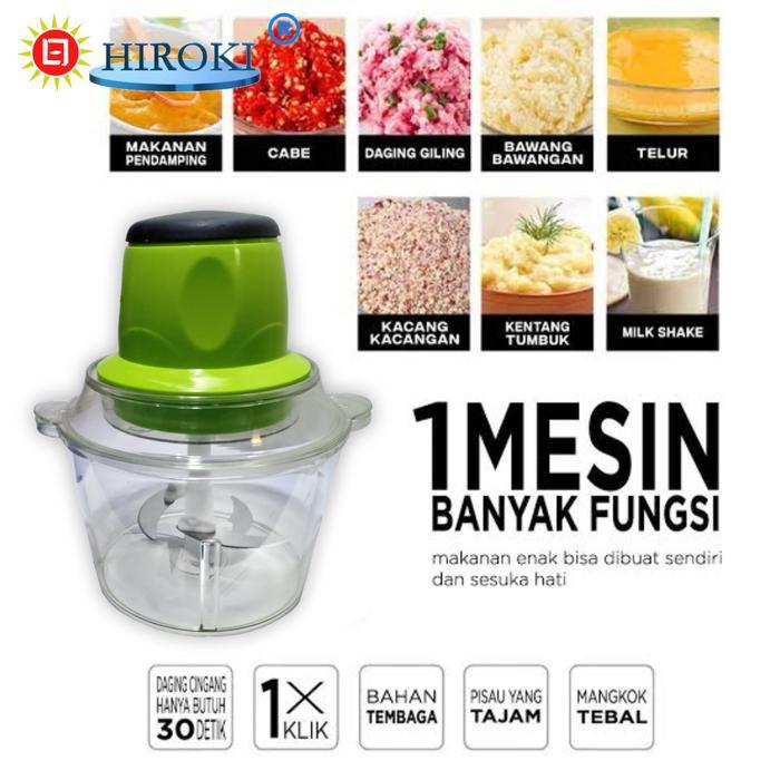 Hiroki Blender Portable Daging Bumbu Meat Grinder 2 Liter Jumbo