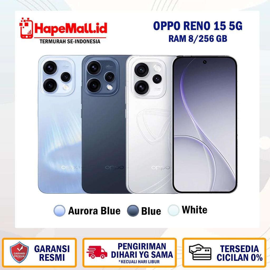 OPPO RENO 15 8/256 GB 5G GARANSI RESMI OPPO INDONESIA TERMURAH