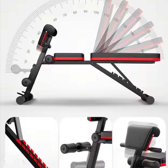 Kursi Gym Fitnes Sit Up Bench Adjustable Dumbel Board Whit RESISTANCE