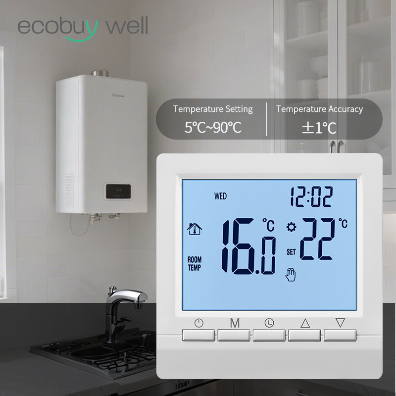 Room Thermostat For Boiler Digital Heating Thermostat Battery-powered Boiler Thermostat Programmabl
