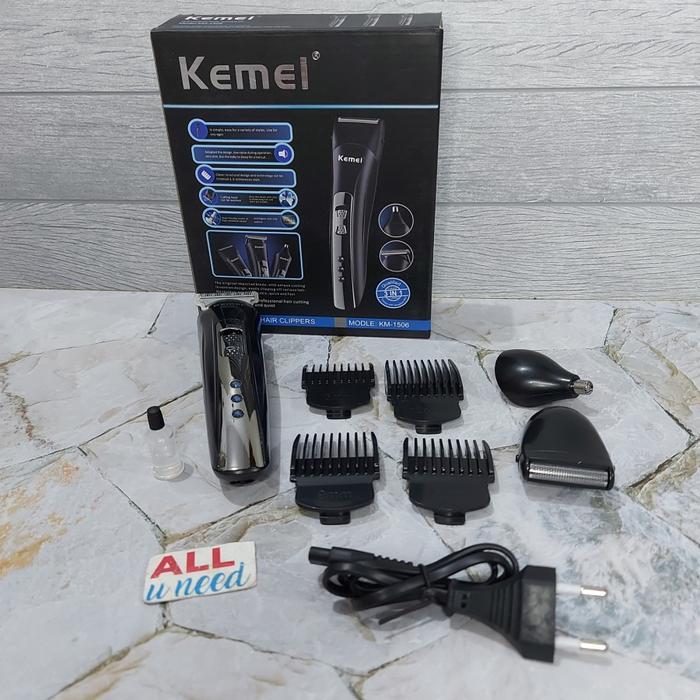 Alat Cukur Rambut 3 In 1 Kumis Bulu Hidung Kemei 1506 ORIGINAL