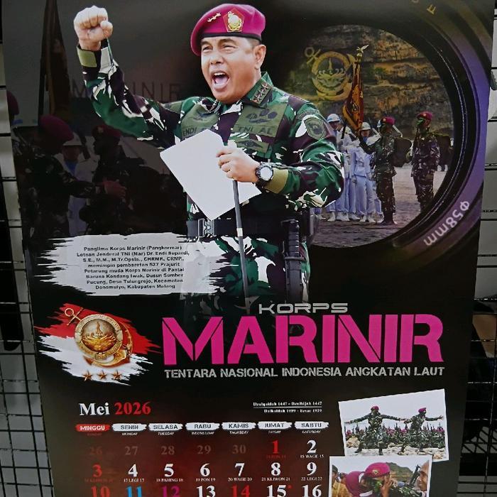 KALENDER DINDING MARINIR TNI AL 2026 TERBARU