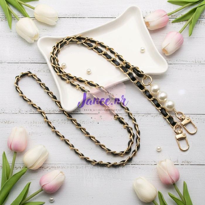 tali hp lanyard panjang selempang rantai mutiara