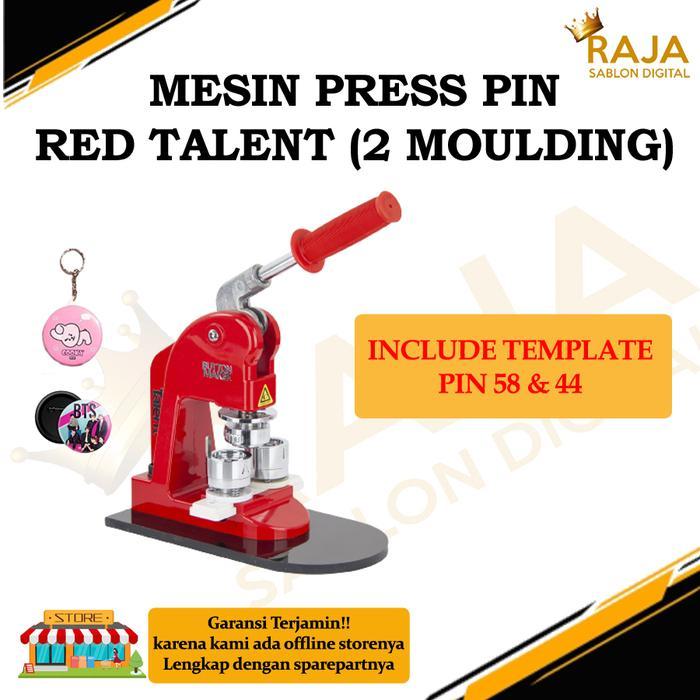 Mesin Press Pin Red Talent 2 Moulding | alat Cetak Pin peniti dan gantungan kunci