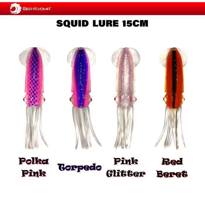 SEARYOMA SQUID SOFT LURE 15 CM/ BAIT - CUMI SOTONG KARET - UMPAN LAYUR