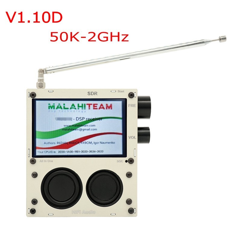 PROMO   1.10D Offical Code 50KHz - 2GHZ Malachite SDR Radio Malahiteam DSP SDR Receiver +Speaker + B