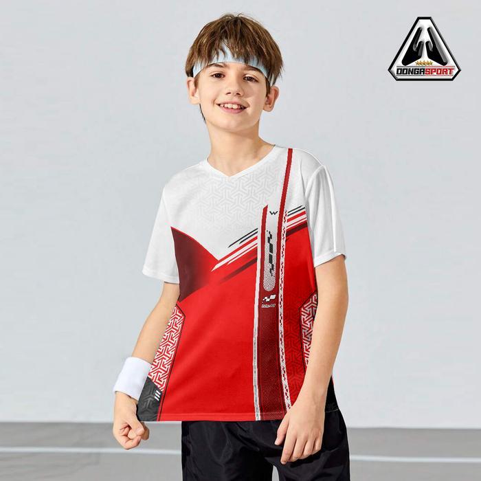 BAL-02 BAJU BADMINTON ANAK KAOS BADMINTON JERSEY BULUTANGKIS PRINT