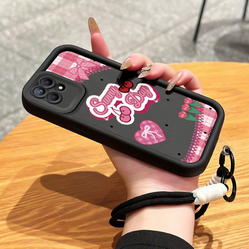 Casing Hp untuk Realme 8I Narzo 50 4G Case Casing cinta pola Cesing HP pelindung Softcase Silikon Ka