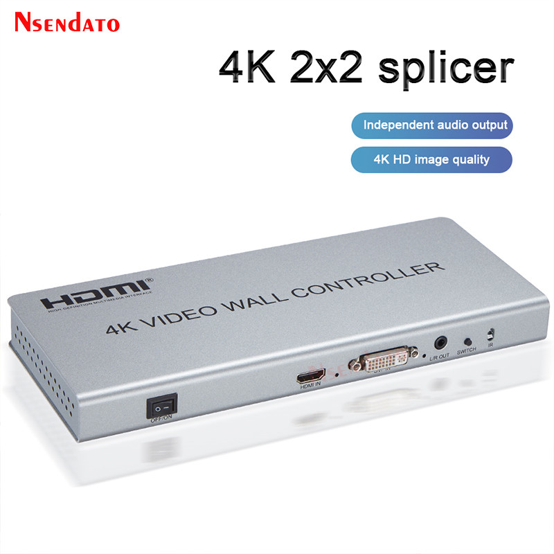 2x2 Video Wall Controller Processor 1x2 1x3 1x4 2x1 3x1 4x1 4K DVI HDMI video wall controller TV Vid