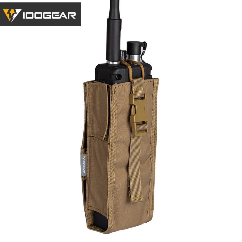 IDOGEAR Tactical Radio Pouch For Walkie Talkie Holder MOLLE MBITR TRI PRC-148 PRC152 Outdoor Sports 