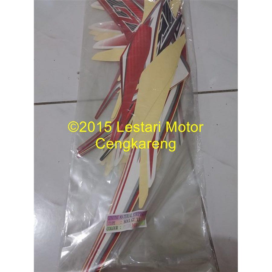 Stiker Motor / Stripping Body Soul Gt 2013 Merah