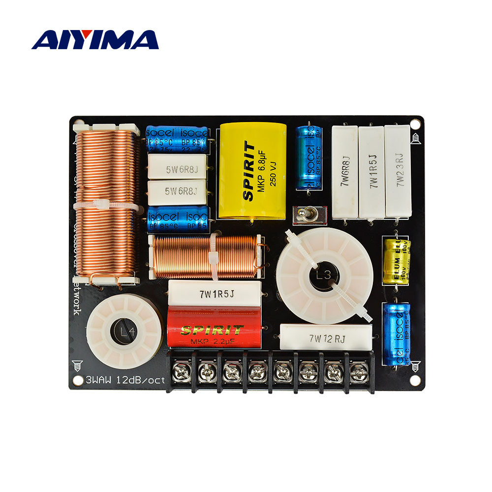 AIYIMA 280W 3 Way Audio Speaker Crossover Treble+ Midrange+ Bass Independent Filter Frequency Divide
