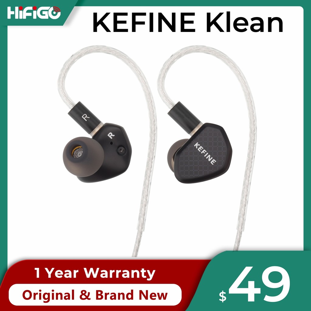 KEFINE Klean 10mm DLC Diaphragm Dynamic Driver Earphones Interchangeable Tuning Nozzle with 2Pin