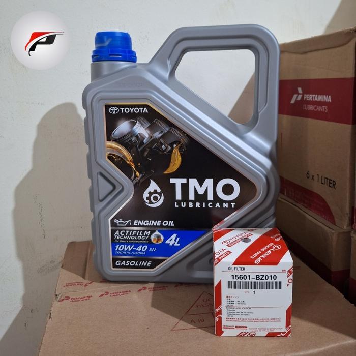 Oli Mesin Mobil Toyota TMO 10W-40 Api SN [ORIGINAL Oli Mesin 4 Liter Paket Filter Oli Avanza
