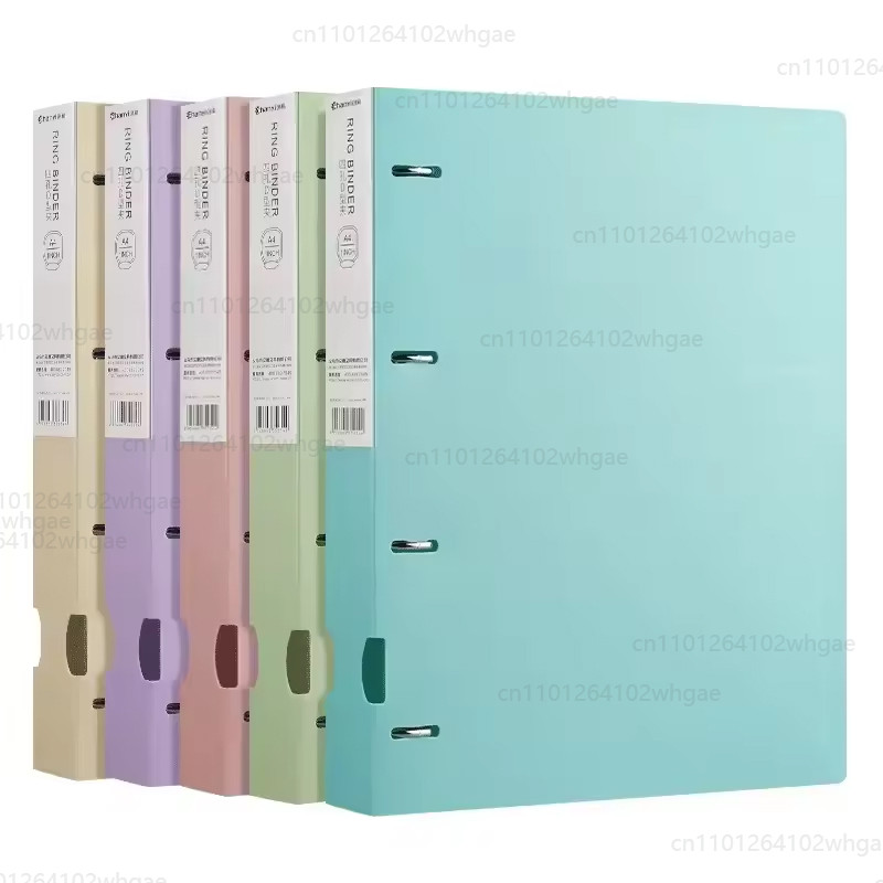 2025 New A4 4-Hole D-Type Clip Clip Blue Pp Folder Perforated Transparent Binder Folder A4 Folder