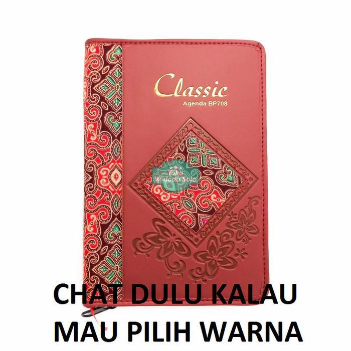 1 BUAH Diary BP 708 Batik Classic Tebal Resleting 15x22cm 141 LEMBAR (Agenda Notebook Jurnal Buku