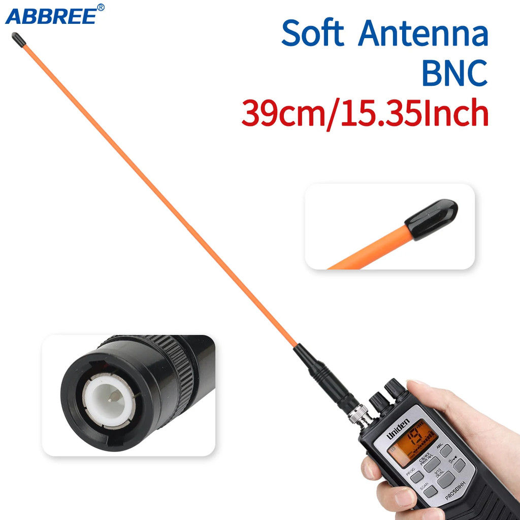Abbree Ar-771C 144/430Mhz Dual Band Flexible Antenna For Walkie Talkie Ic-V85 F3S Ht-66