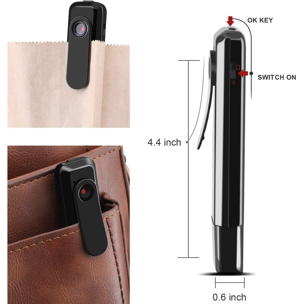 2025 Hot Portable Pen Camera Body Camera 1080P FHD Video Voice Recorder Portable Recording Pen