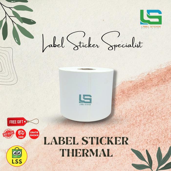 Label Stiker Barcode Thermal 80X60 Mm