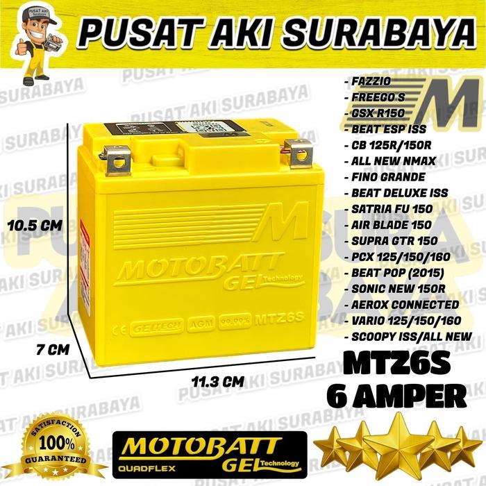 Asli Motobatt Mtz6S Pusat Aki Surabaya Accu Kering Honda Vario 160 Vario 150 Gsz 150 Satria Fu Beat