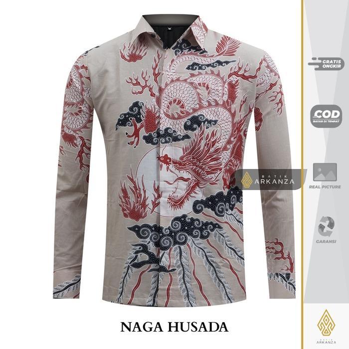 Kemeja Batik Slimfit Motif Naga Husada Lapis Furing Katun BATIK ARKANZA